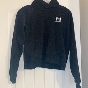 Under Armour Women's Rival Fleece Wrap Neck Pullover - Black